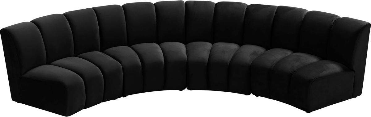 Infinity - 4 Piece Velvet Modular Sectional