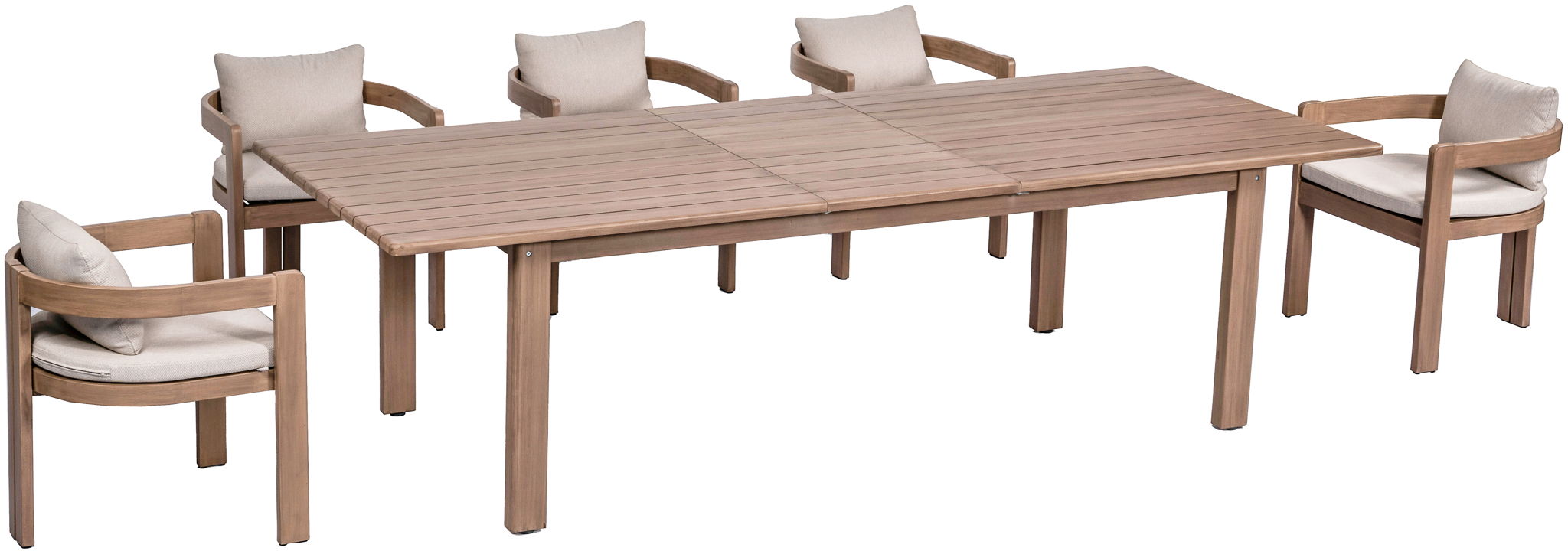 Newport - Acacia Wood 86.75" / 108" Outdoor Patio Dining Table - Natural