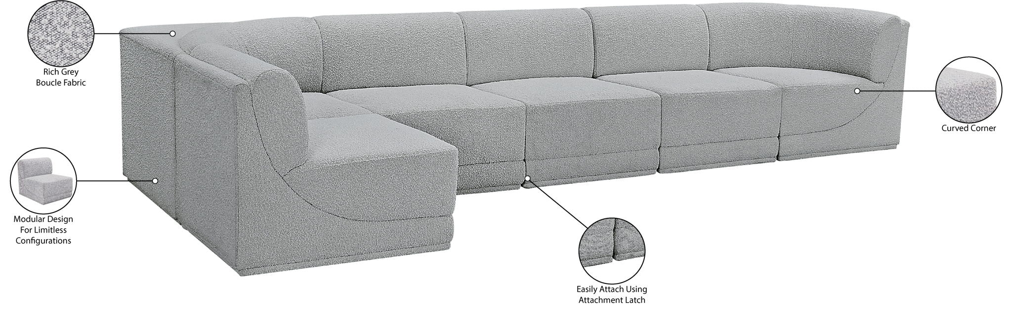Ollie - 6 Piece Modular Sectional
