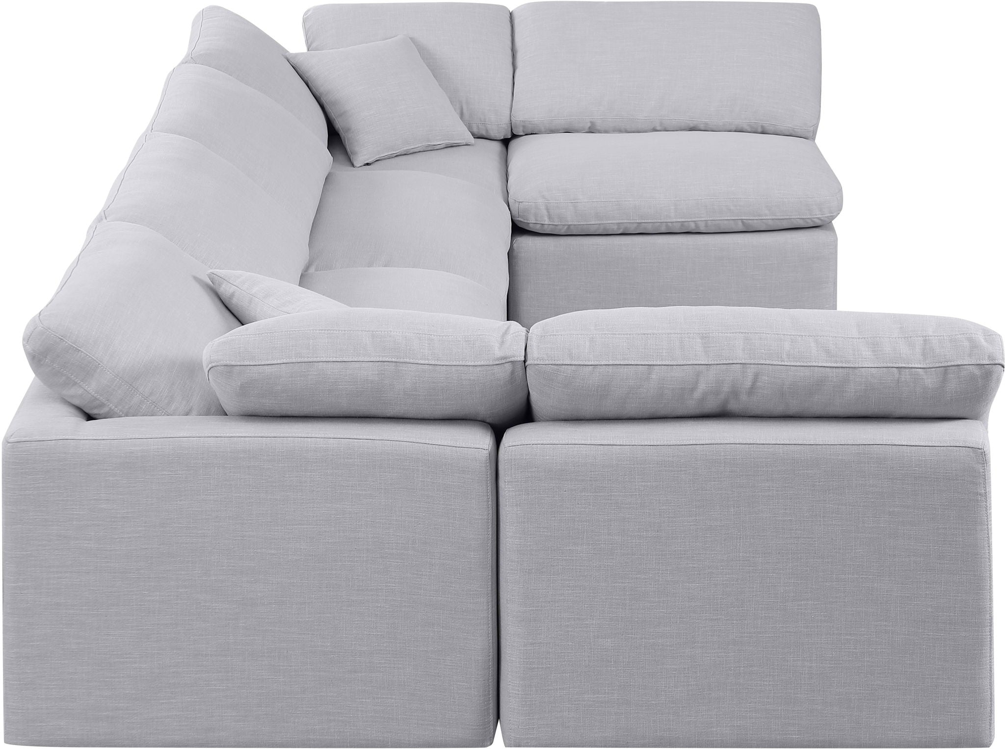 Indulge - Linen 6 Piece Modular U-Shaped Sectional