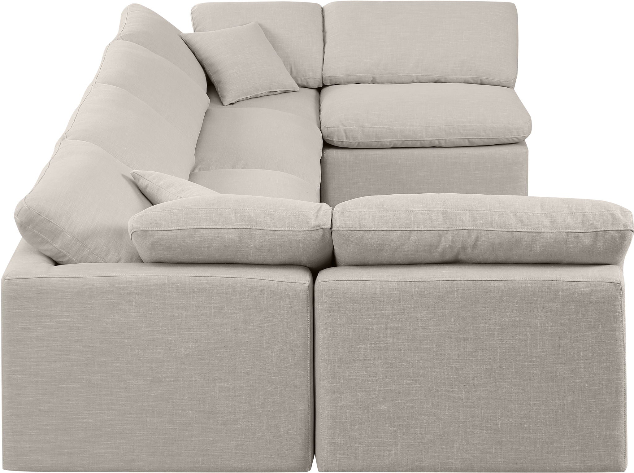Indulge - Linen 6 Piece Modular U-Shaped Sectional