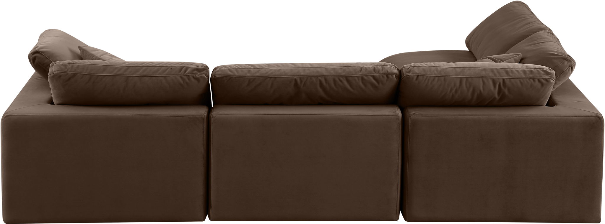 Comfy - 4 Piece Velvet Modular Armless Sectional