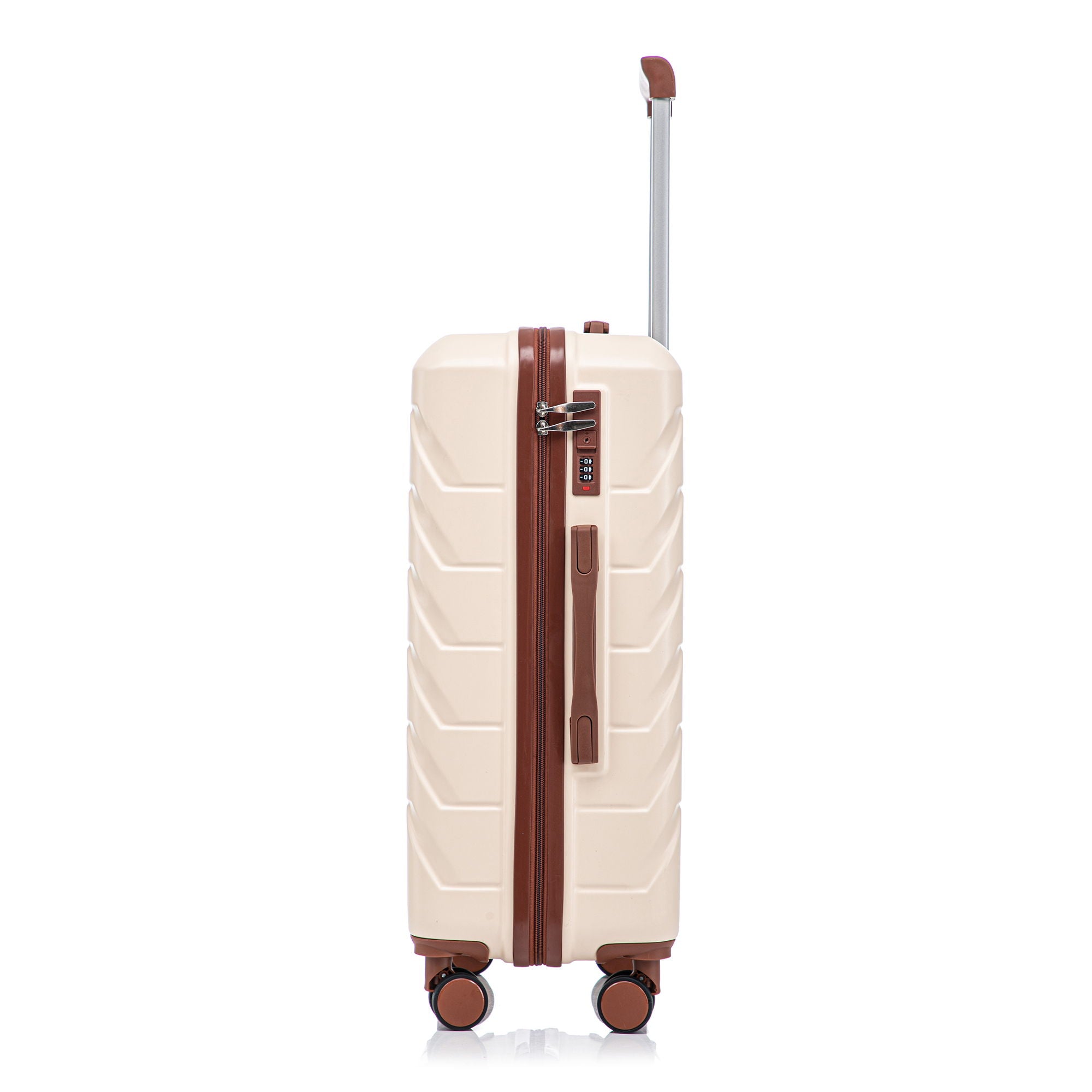 Hard Shell Luggage With Scratch Resistant Surface, 4 Wheels, Combination Lock & Side Hooks