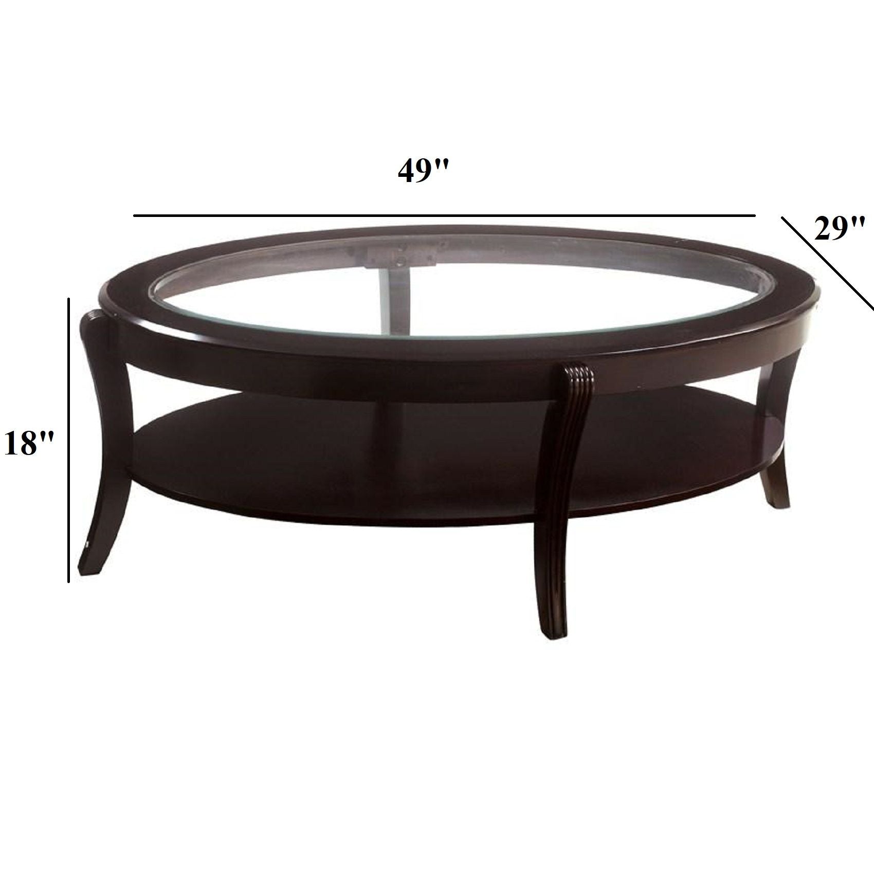 Contemporary Table With Open Lower Shelf
