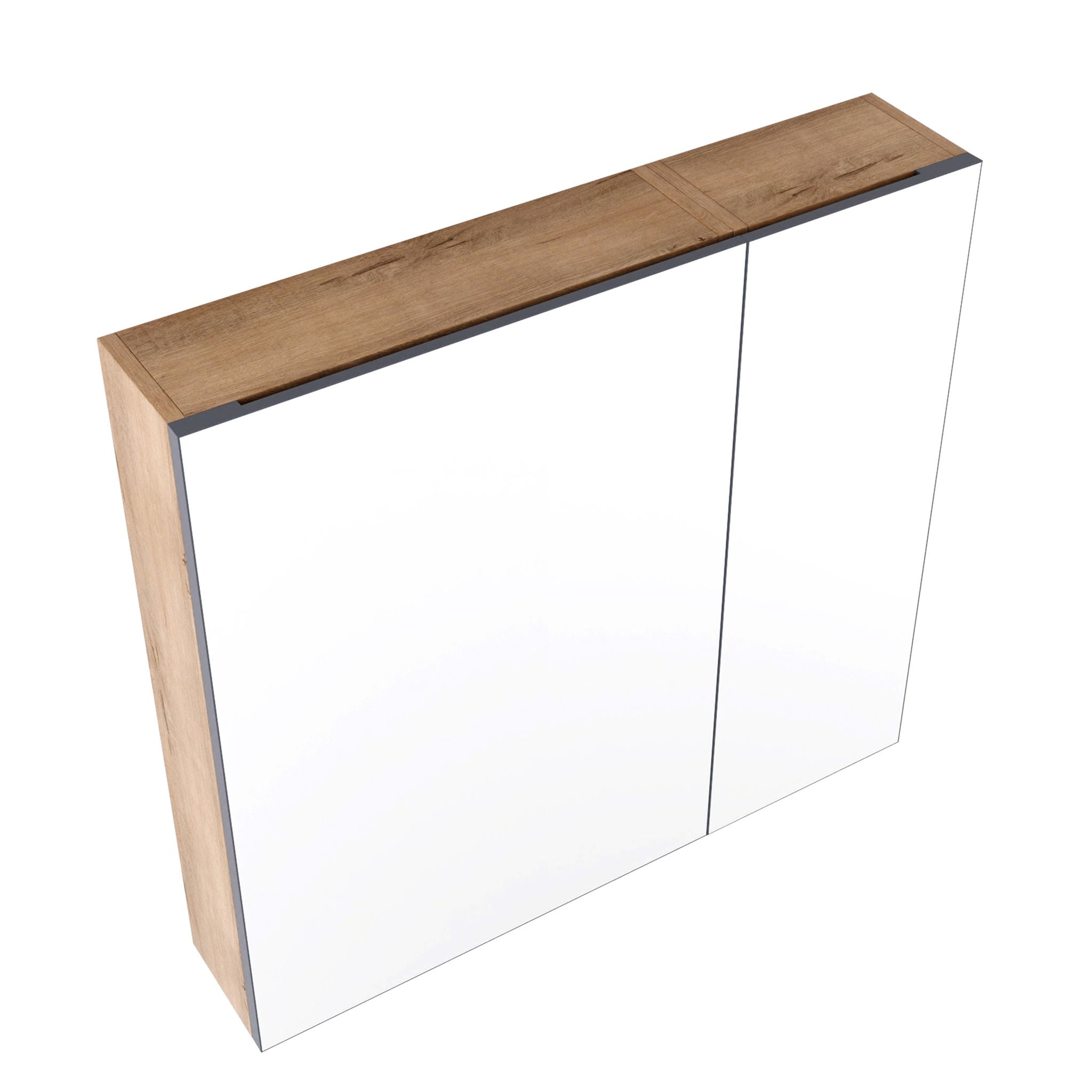 29.63" Wall Mounted Cabinet With Adjustable Shelves Storage Cabinet For Bathroom - Imitative Oak