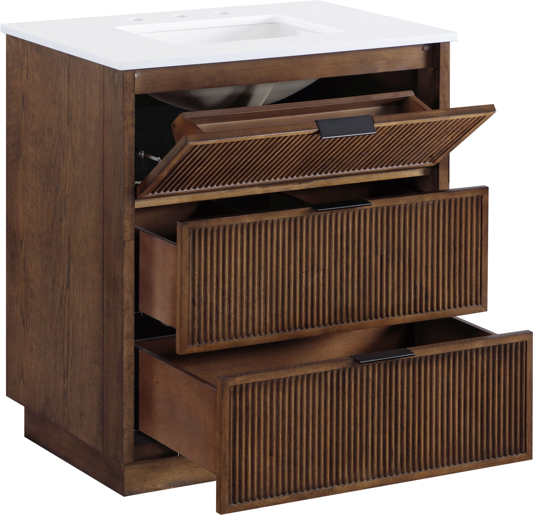 Willard - Engineered Stone And Solid Wood Bathroom Vanity