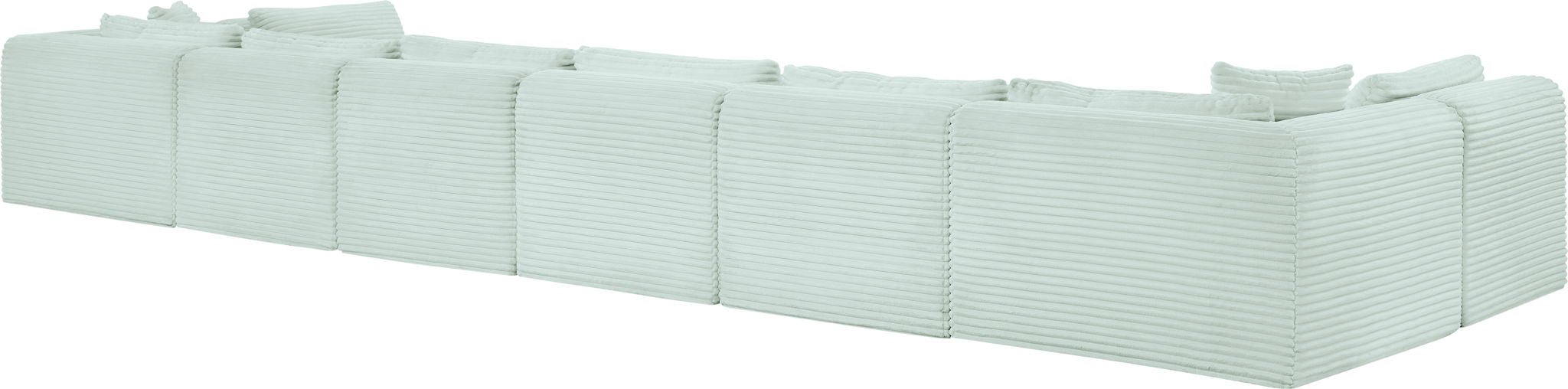 Shaggy - 8 Piece Modular U-Shaped Armless Sectional