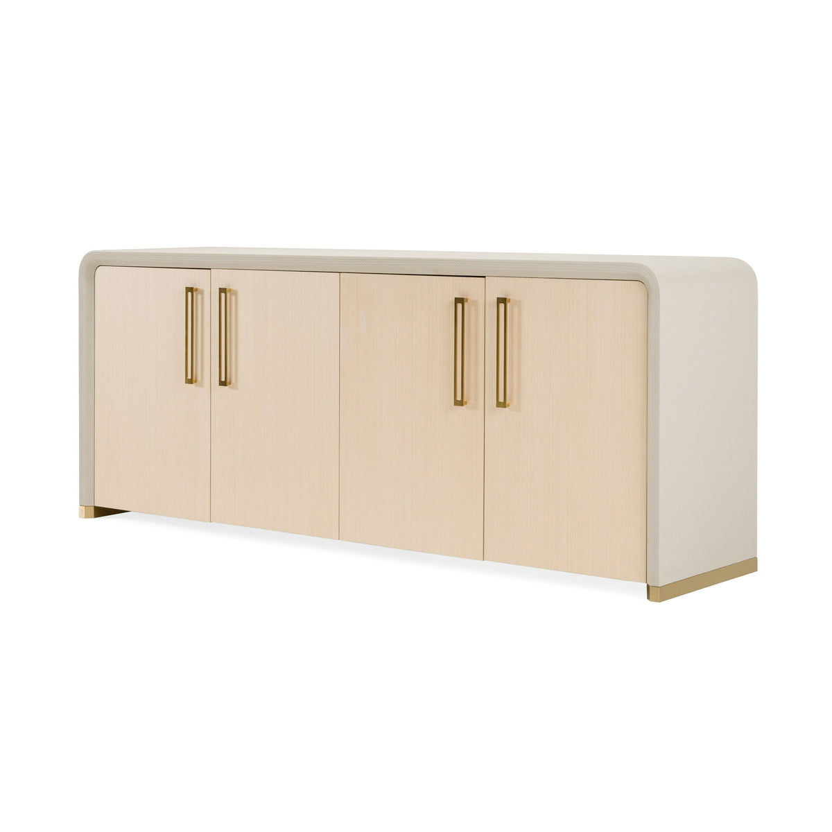 Florence - Modern Beige Leatherette + Gold Buffet