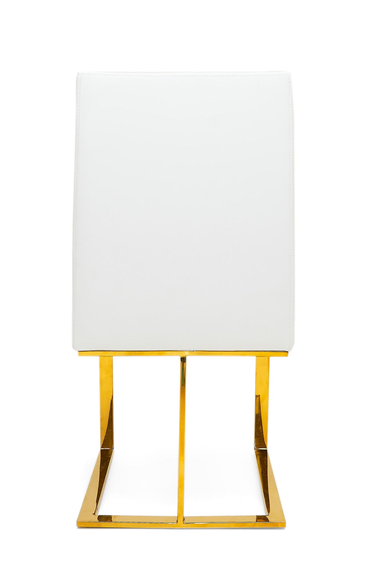Frankie - Contemporary White & Gold Dining Chair