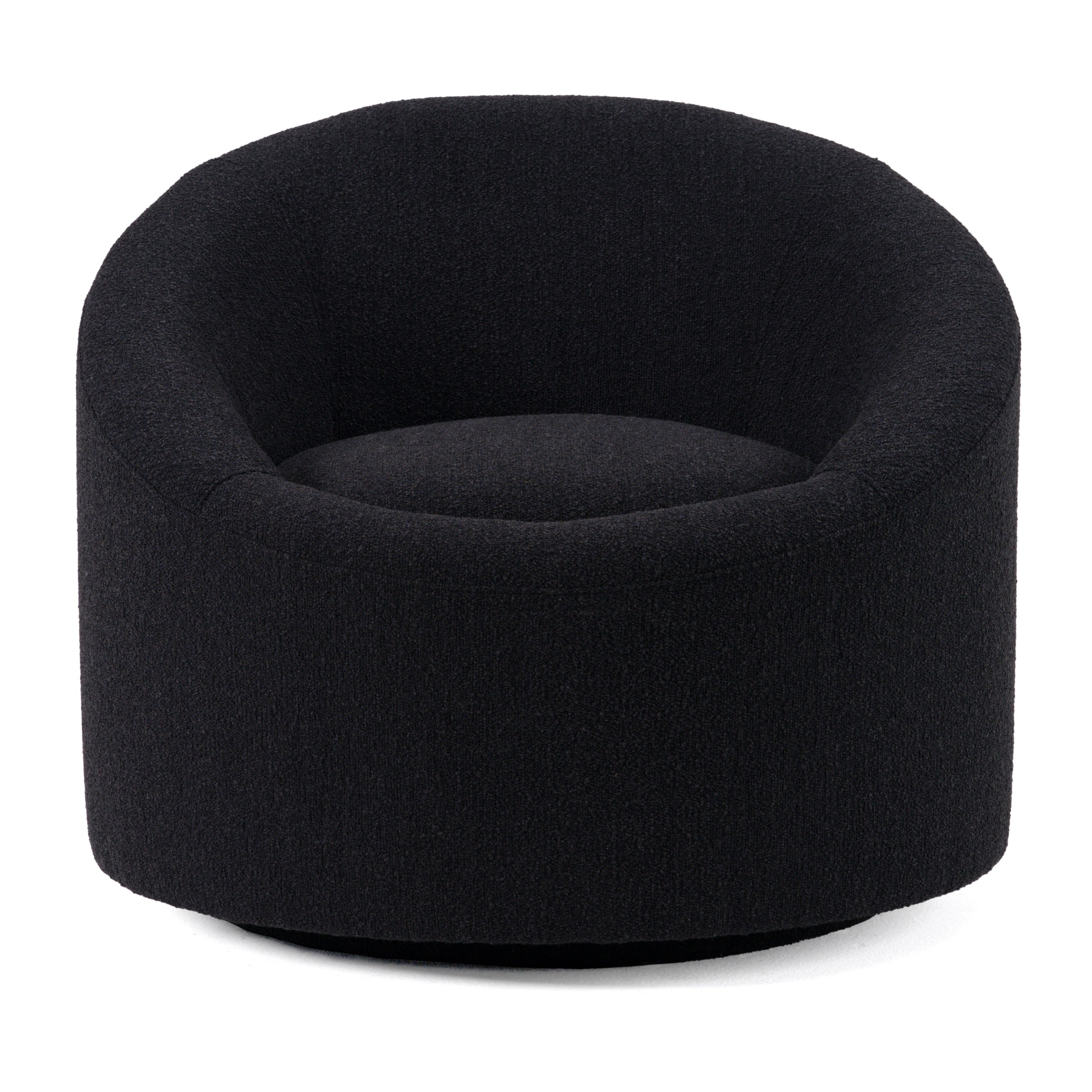 Modrest Frontier - Glam Black Fabric Accent Chair