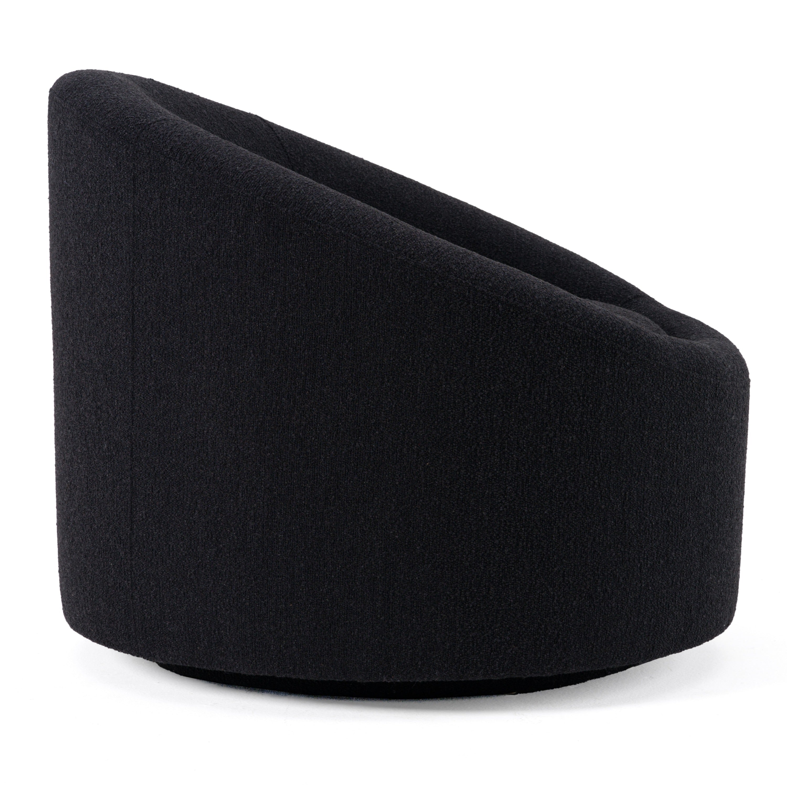 Modrest Frontier - Glam Black Fabric Accent Chair