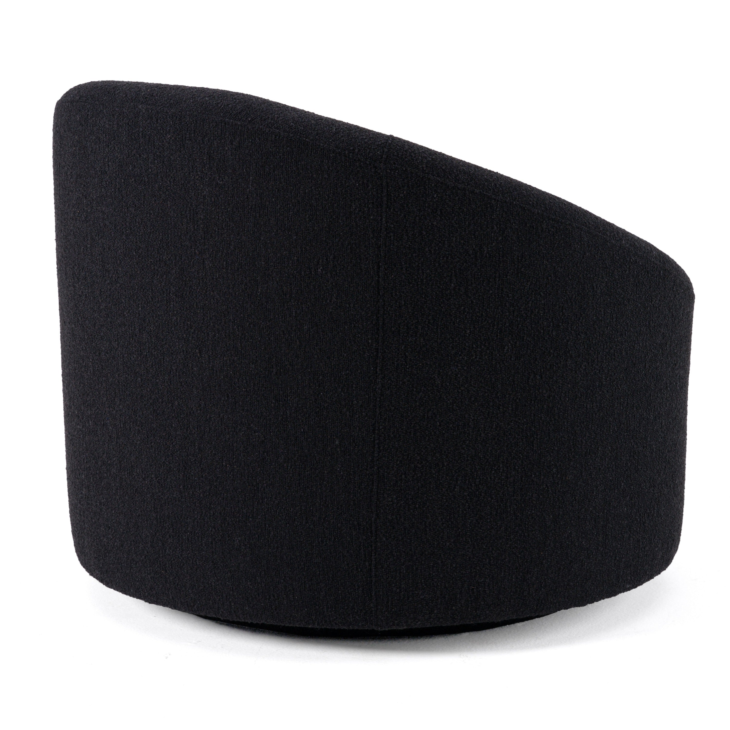 Modrest Frontier - Glam Black Fabric Accent Chair