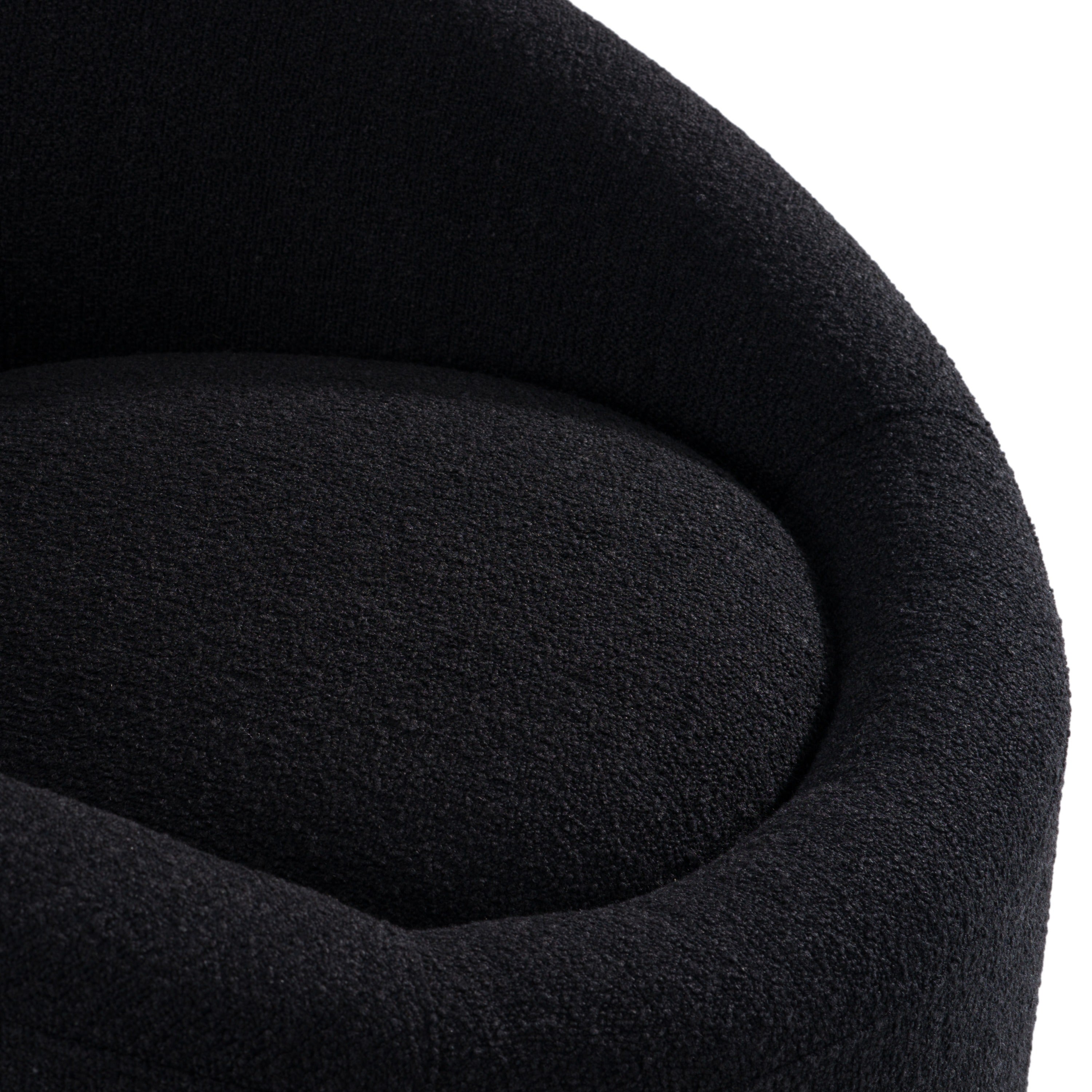 Modrest Frontier - Glam Black Fabric Accent Chair