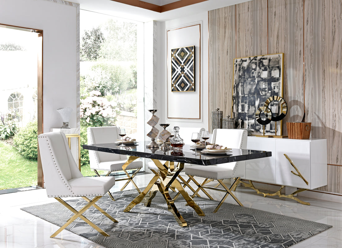 Legend Modern White & Gold Buffet