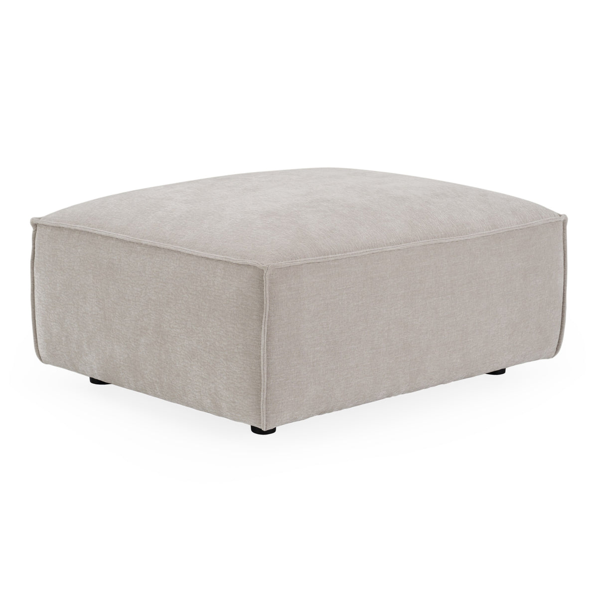 Gene - Modern Light Grey Fabric Modular Ottoman - original 1
