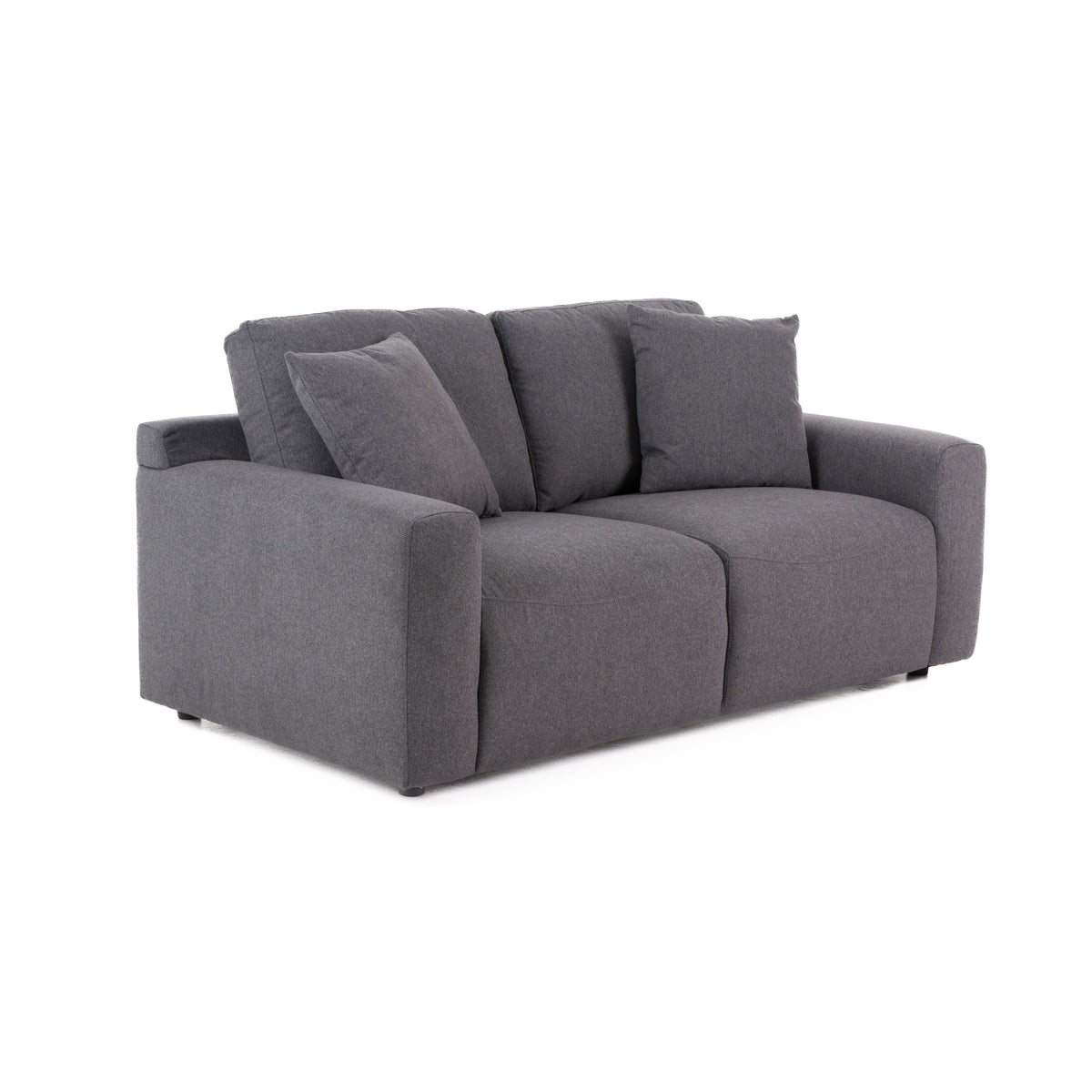 Gloria - Modern Grey Fabric Loveseat