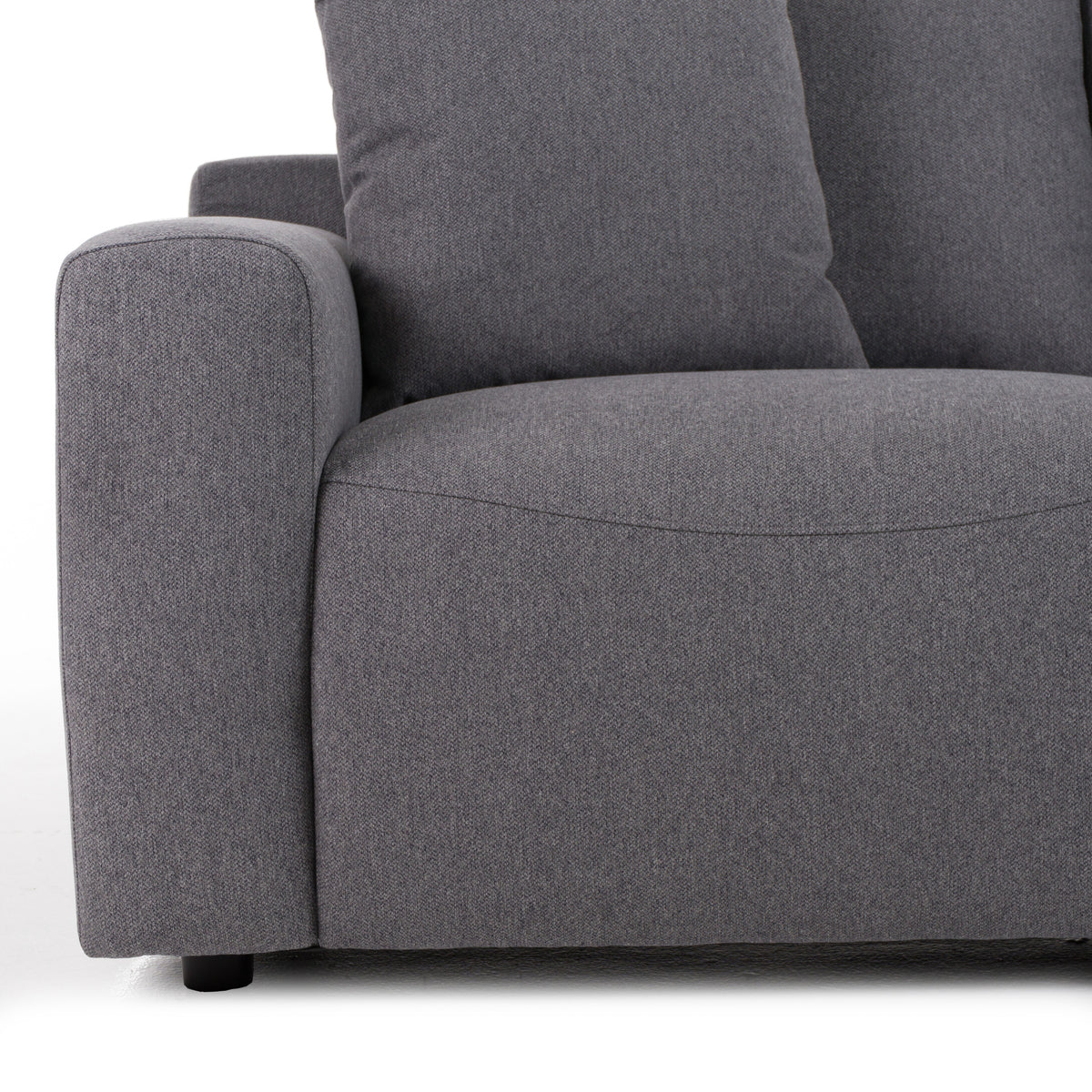 Gloria - Modern Grey Fabric Loveseat