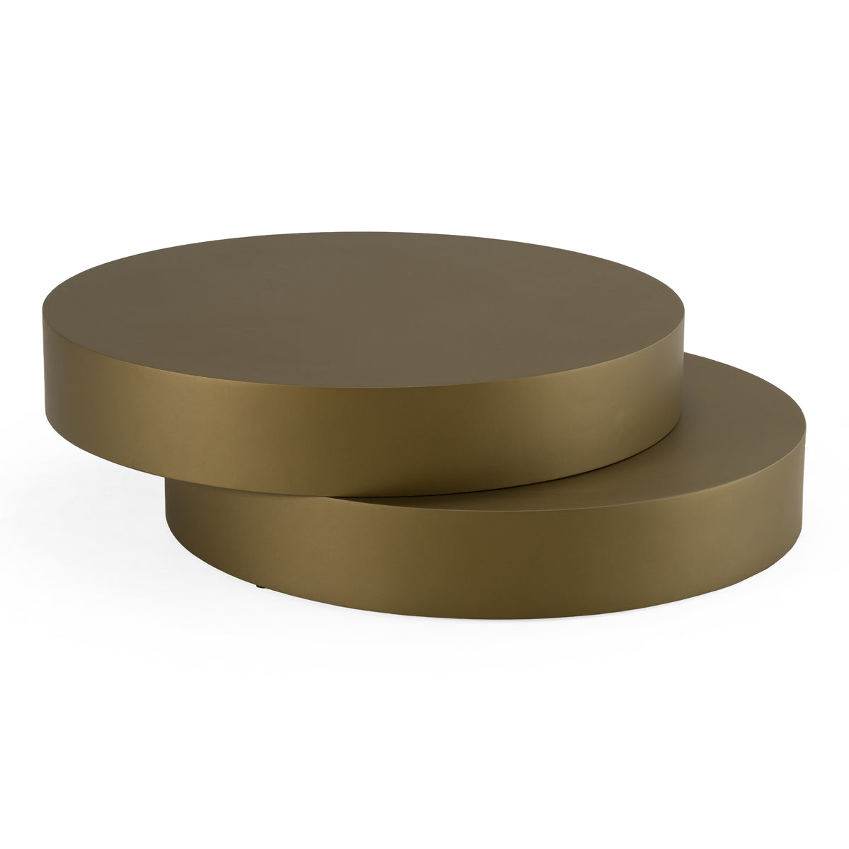 Grayson - Glam Brushed Bronze Metallic Coffee Table - original 1