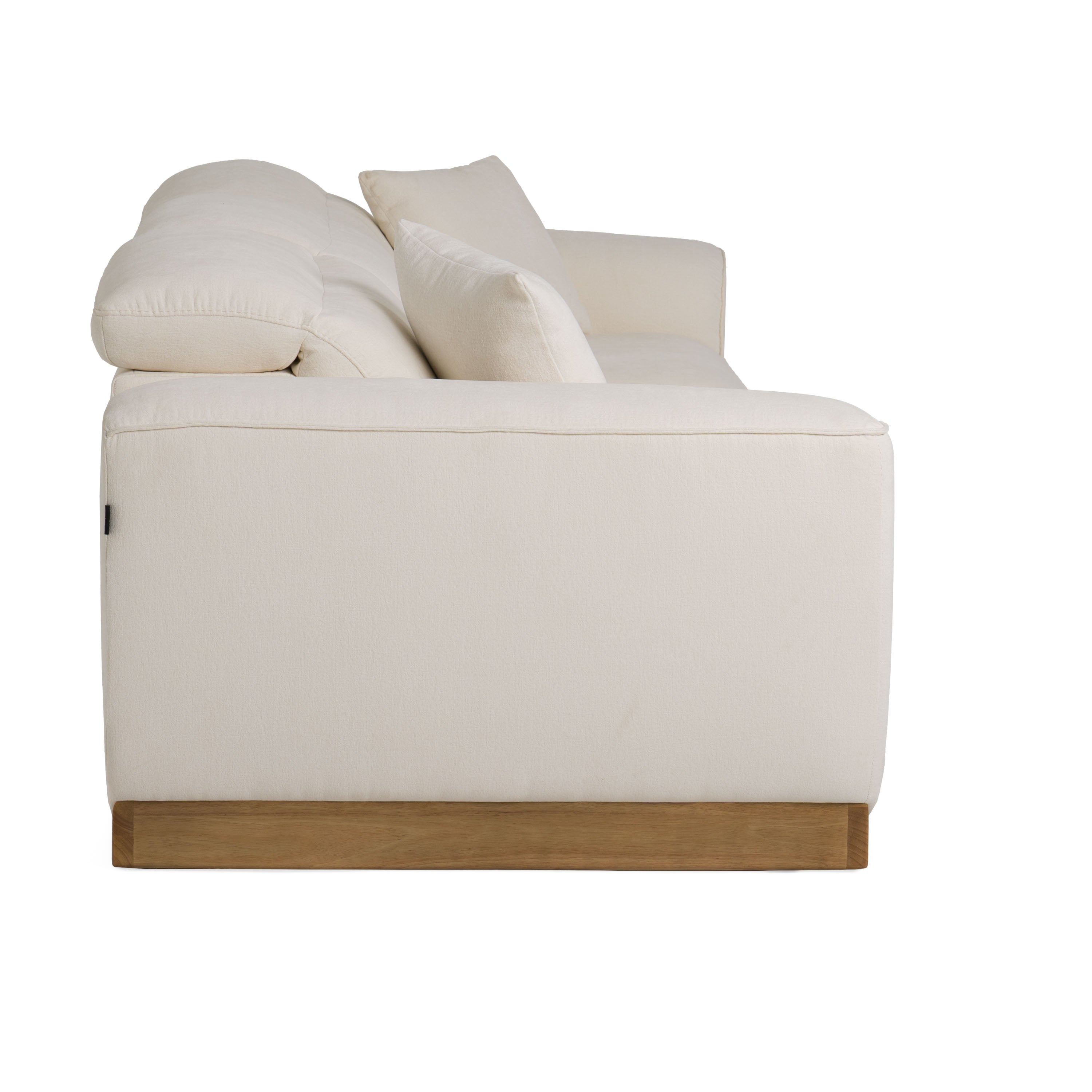Divani Casa Hagerty - Modern Off-White Fabric Sofa With 2 Power Recliners