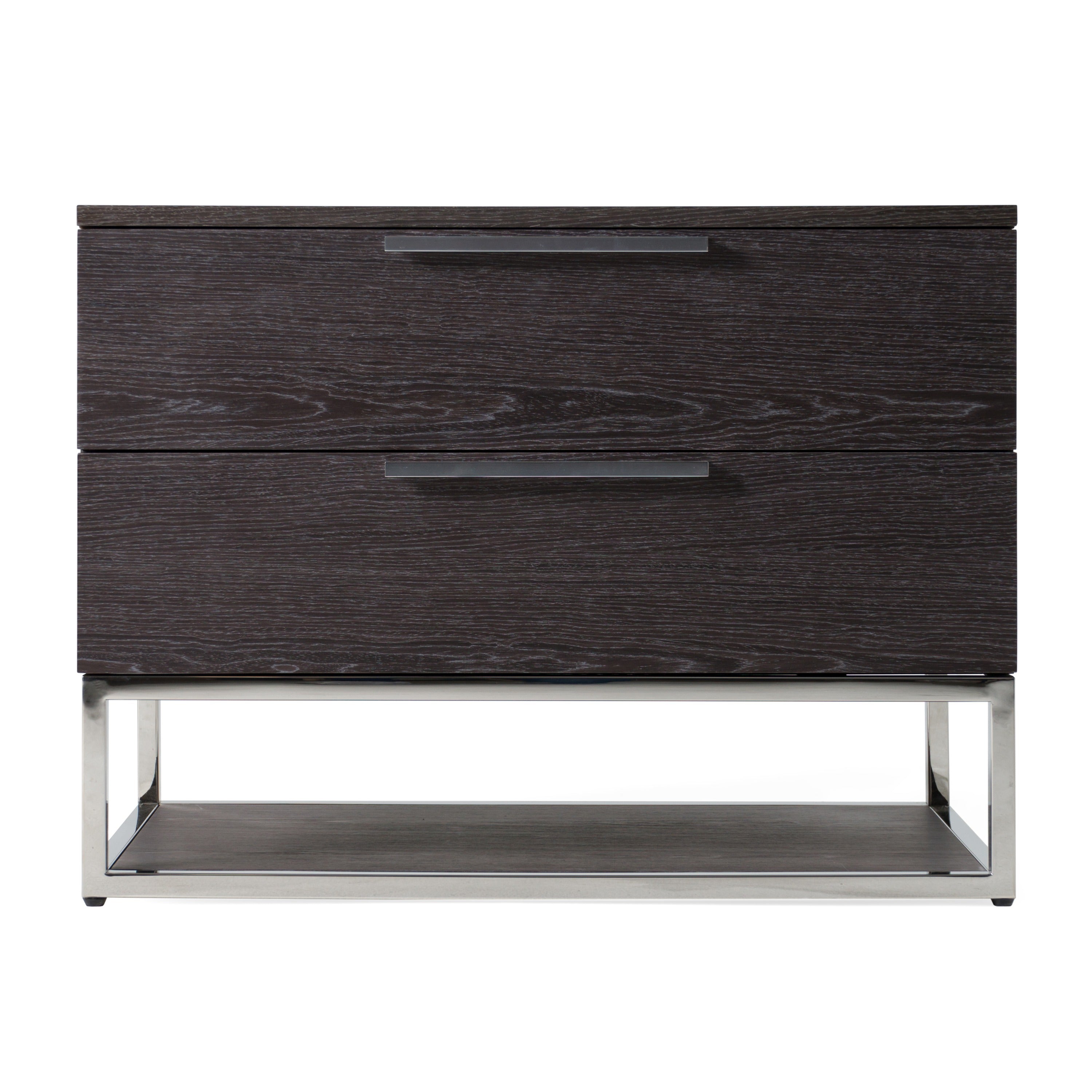 Modrest Helenora - Modern Grey Elm Nightstand
