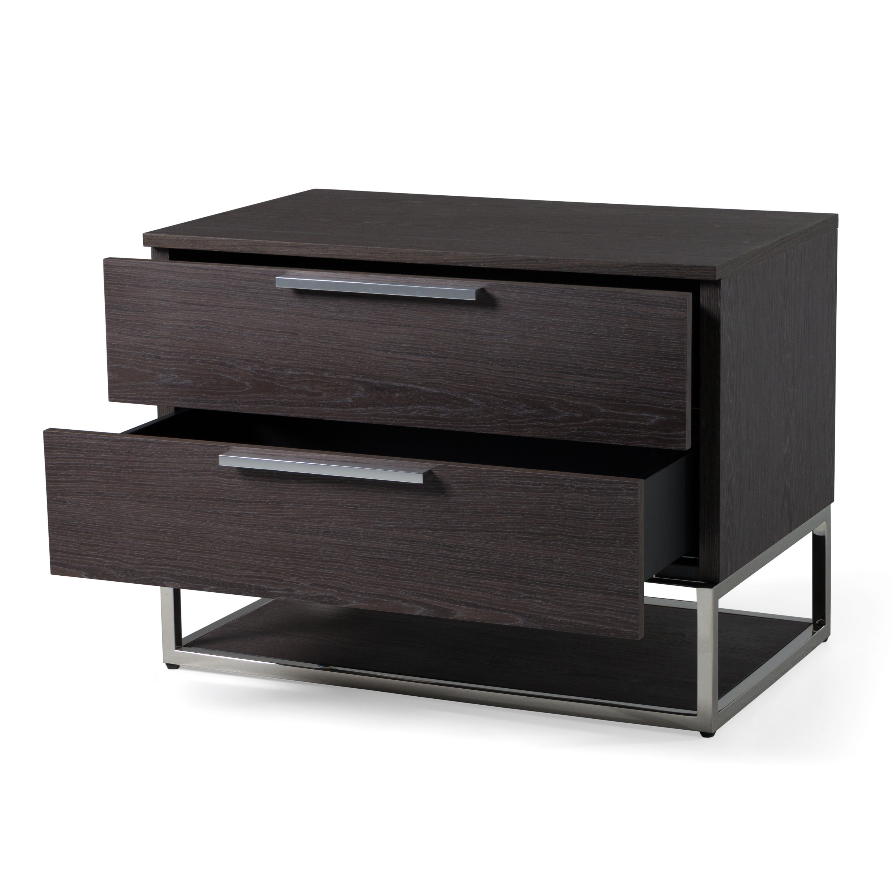 Modrest Helenora - Modern Grey Elm Nightstand