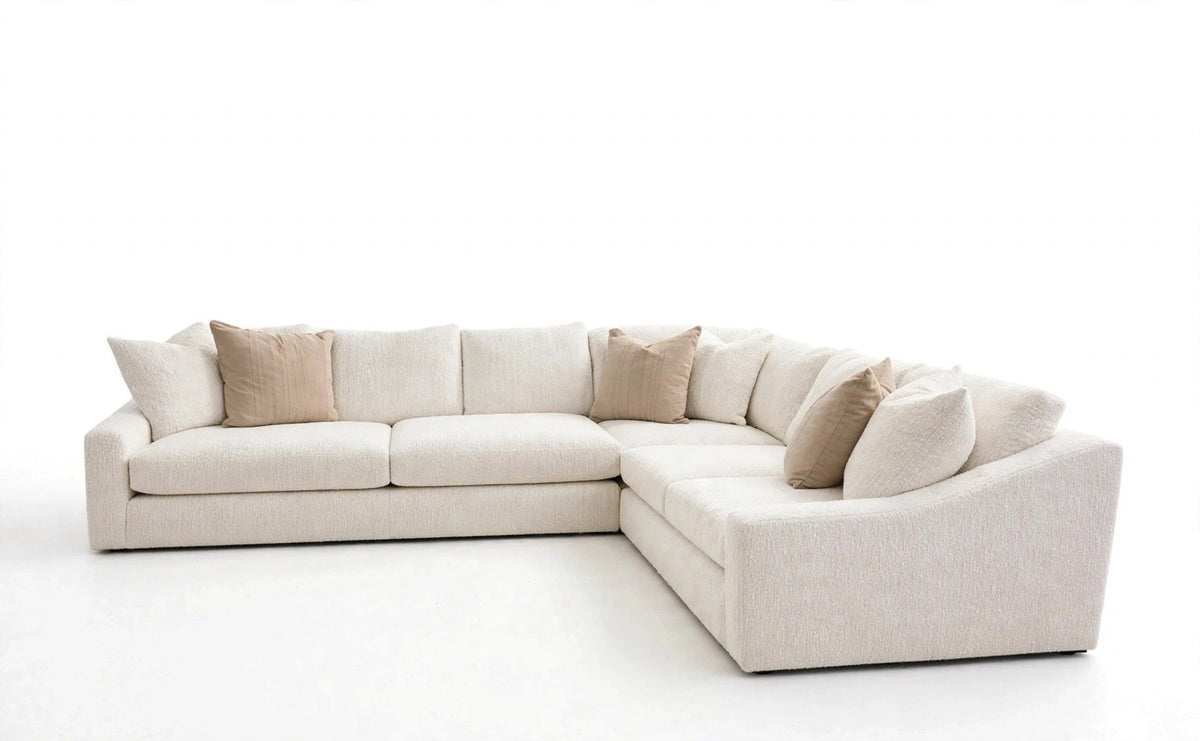 Lakeview Birch Sectional on white background