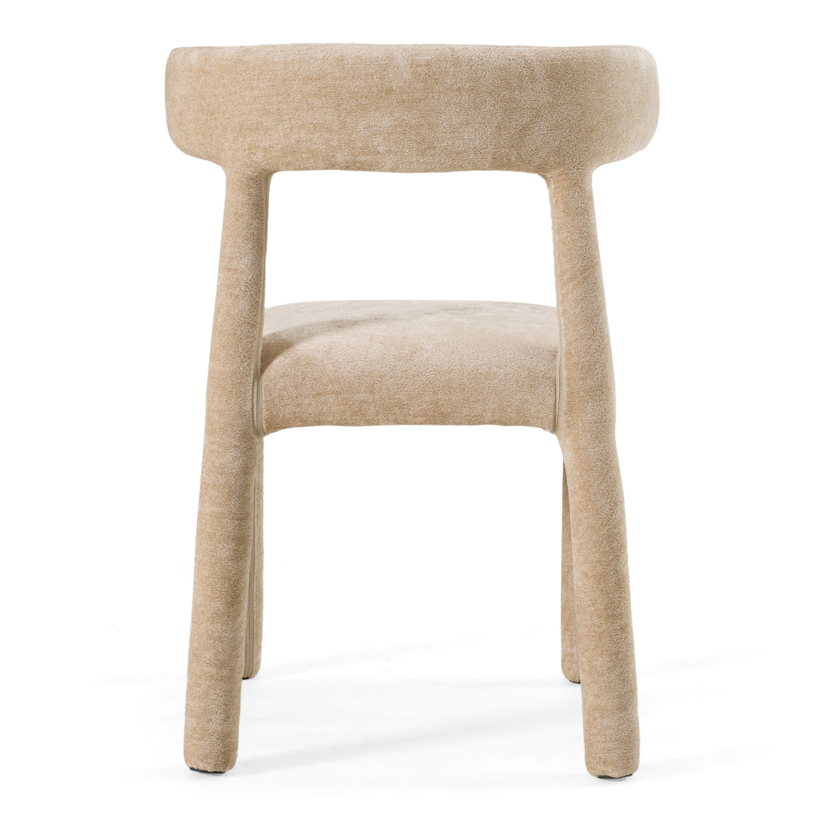 Homan - Modern Beige Velvet Dining Chair - original 3