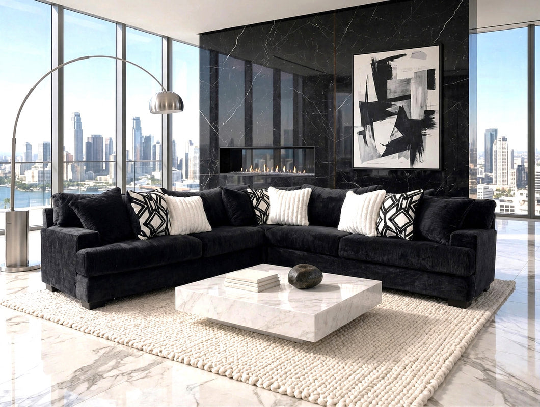 Black Grand Oversized Sectional