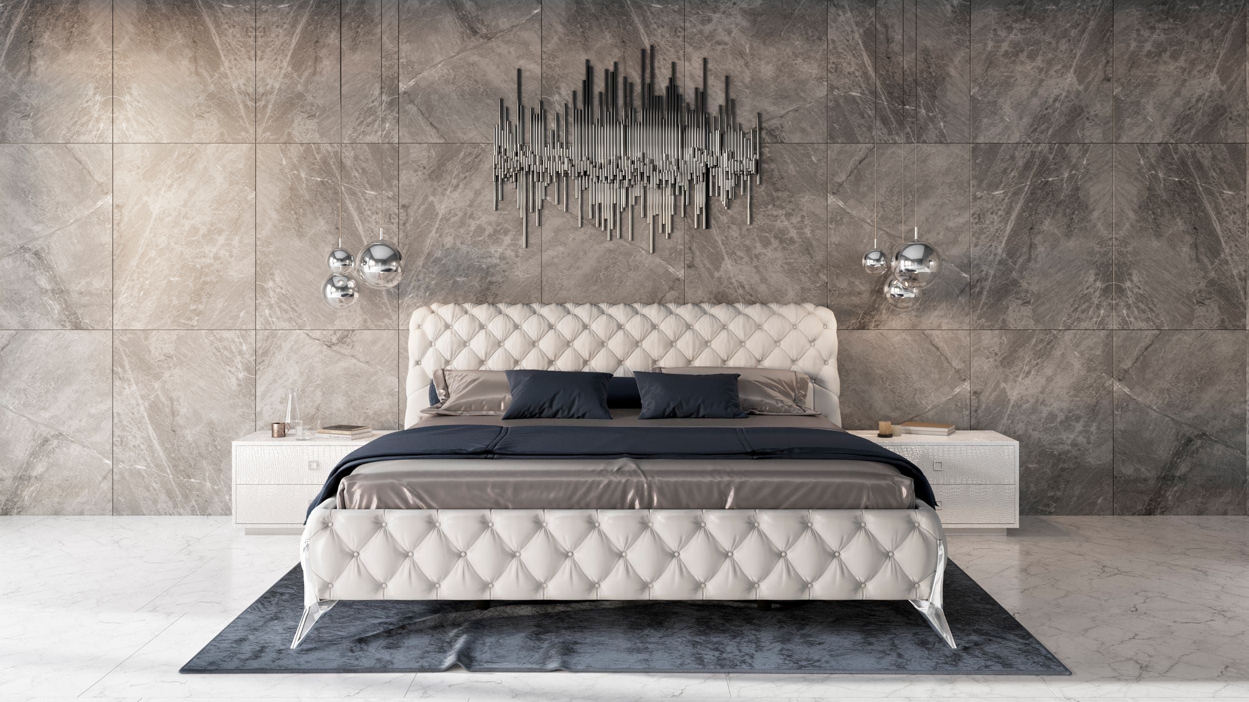 Modrest Legend Modern White Q Bedroom Set