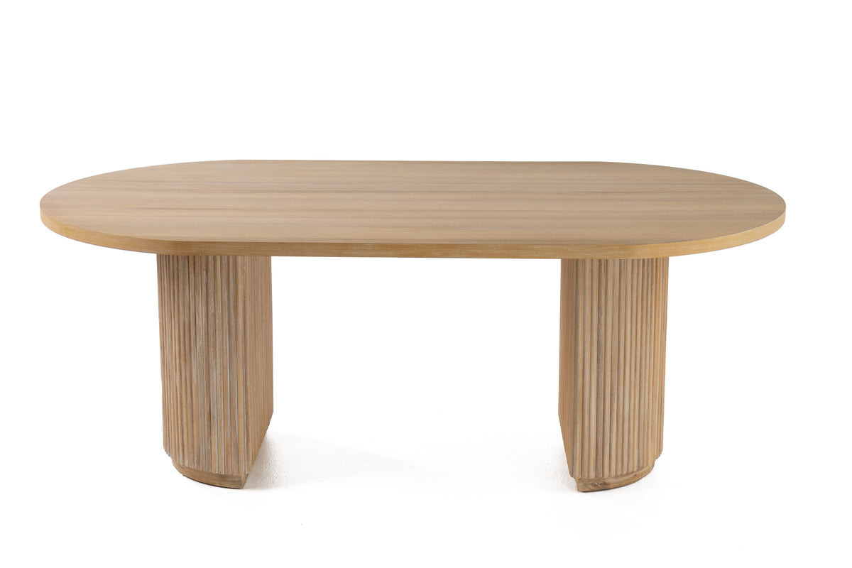 Jacobson - Modern Natural Acacia Oval Dining Table