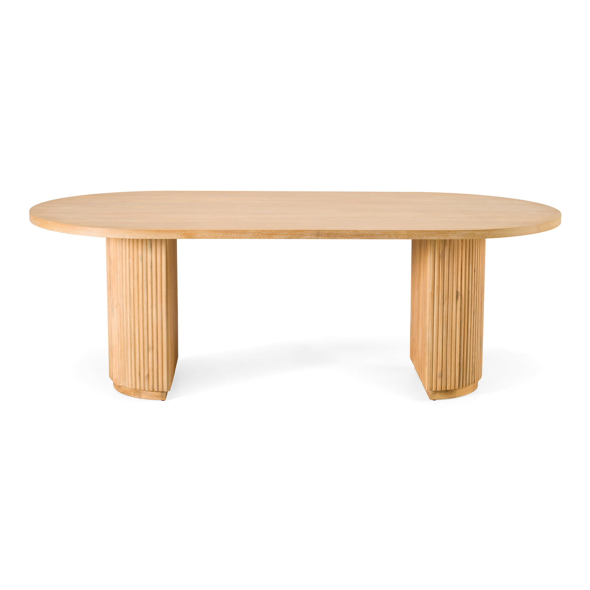 Jacobson - Modern Natural Acacia Oval Large Dining Table - original 2