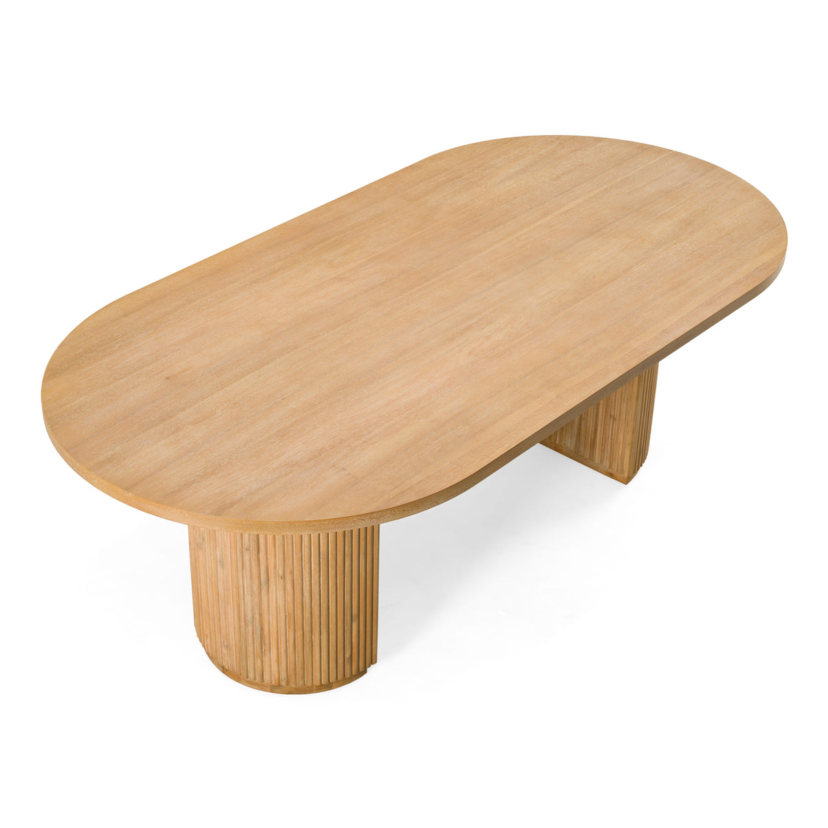 Jacobson - Modern Natural Acacia Oval Large Dining Table - original 3