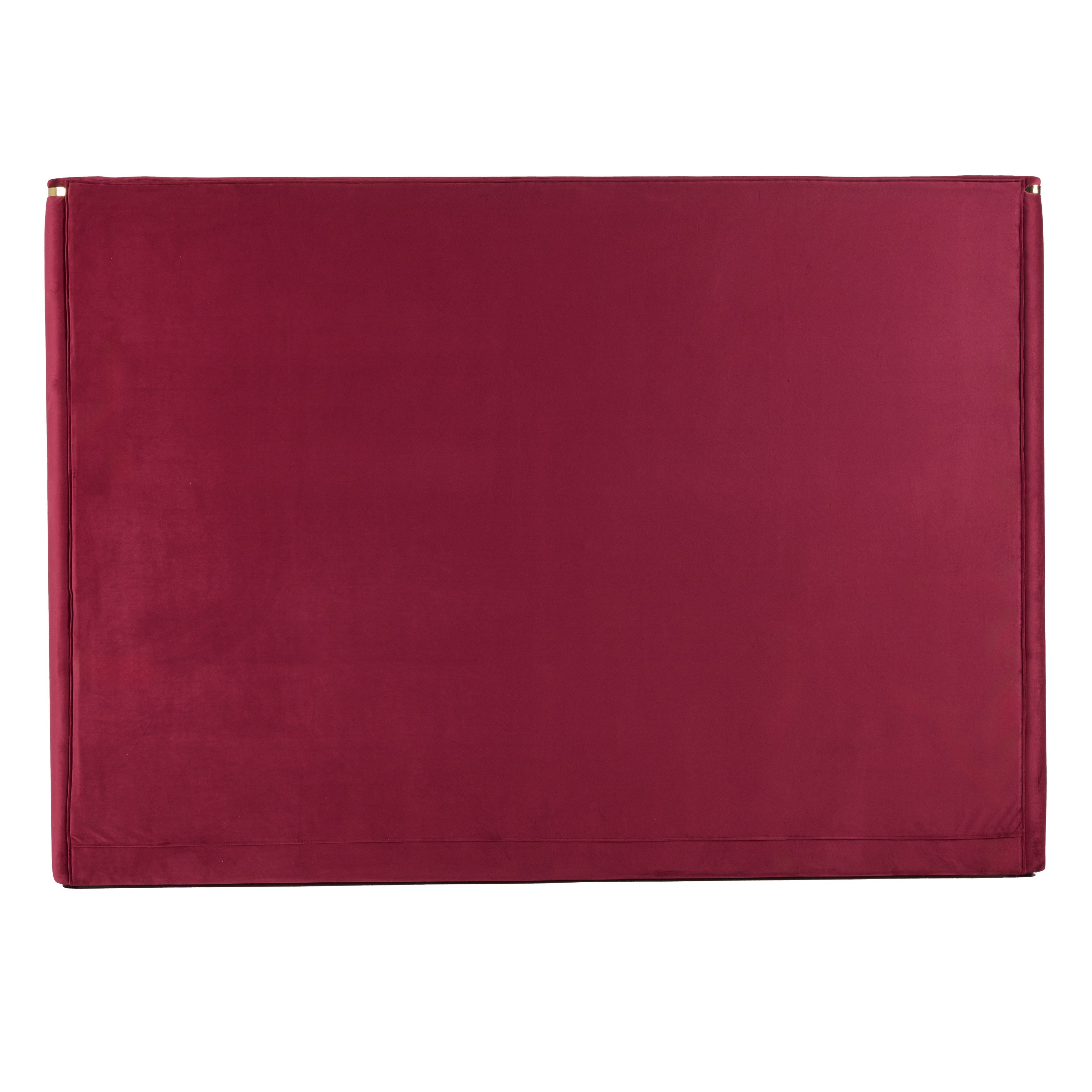 Eastern King Modrest Janet - Modern Red Velvet + Gold Bed