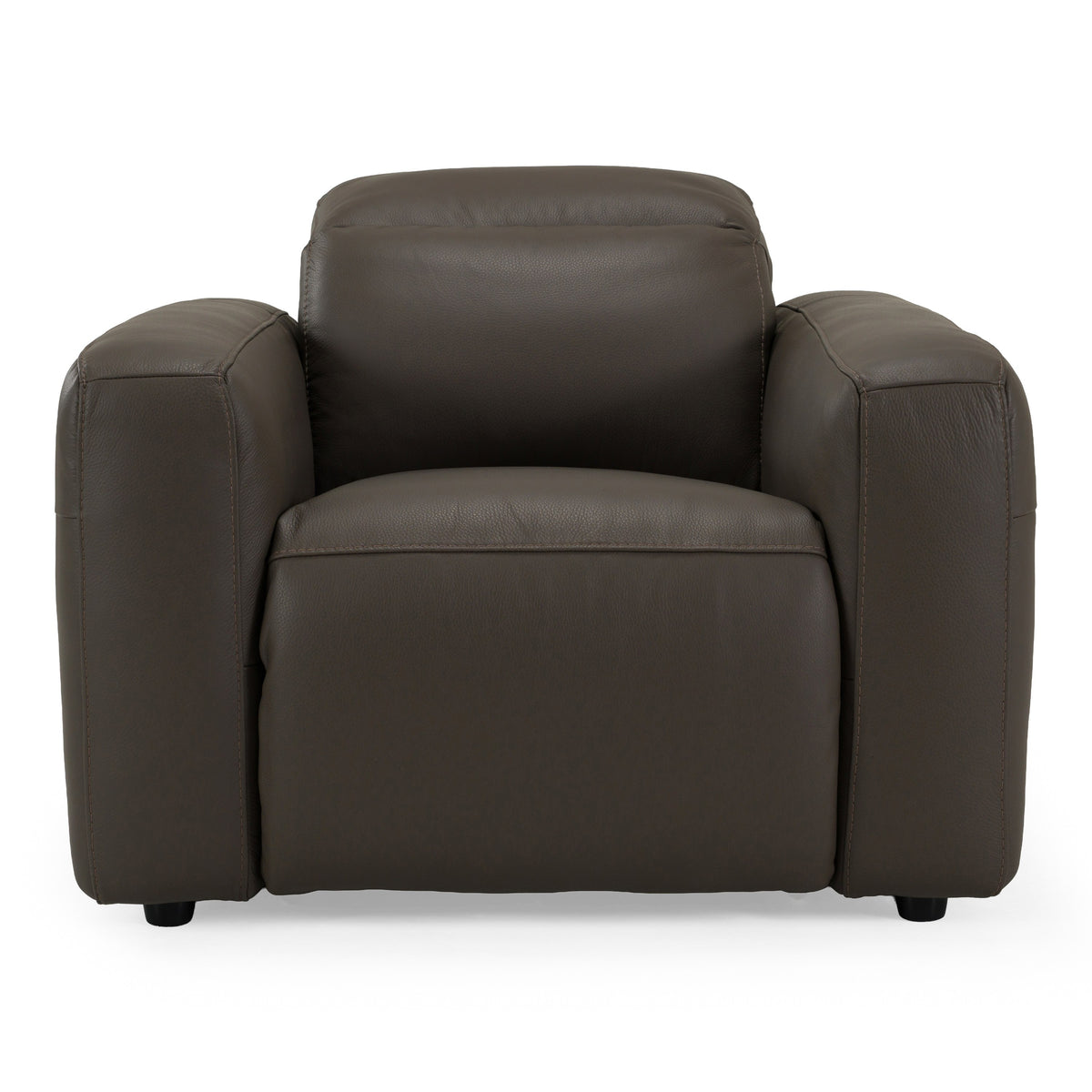 Jessop - Modern Dark Grey Leather Recliner Chair - original 1