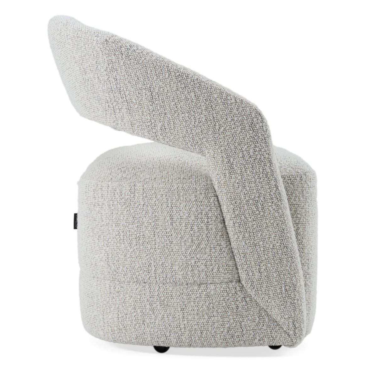 Kadoka - Modern Light Grey Fabric Dining Chair w/ Castor Wheels