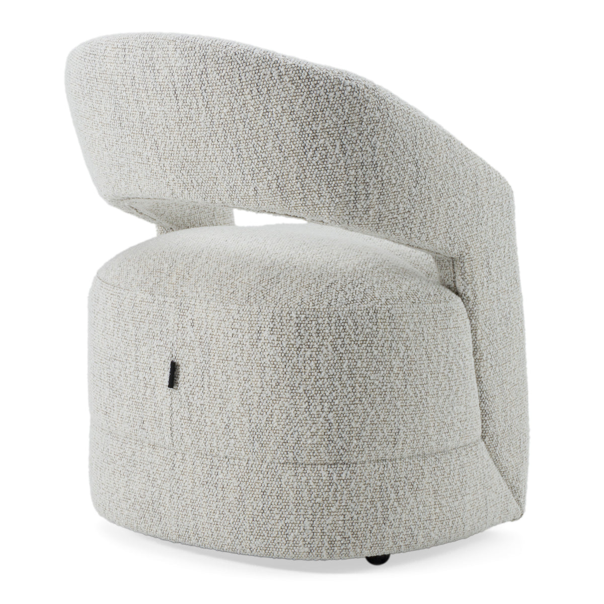Kadoka - Modern Light Grey Fabric Dining Chair w/ Castor Wheels