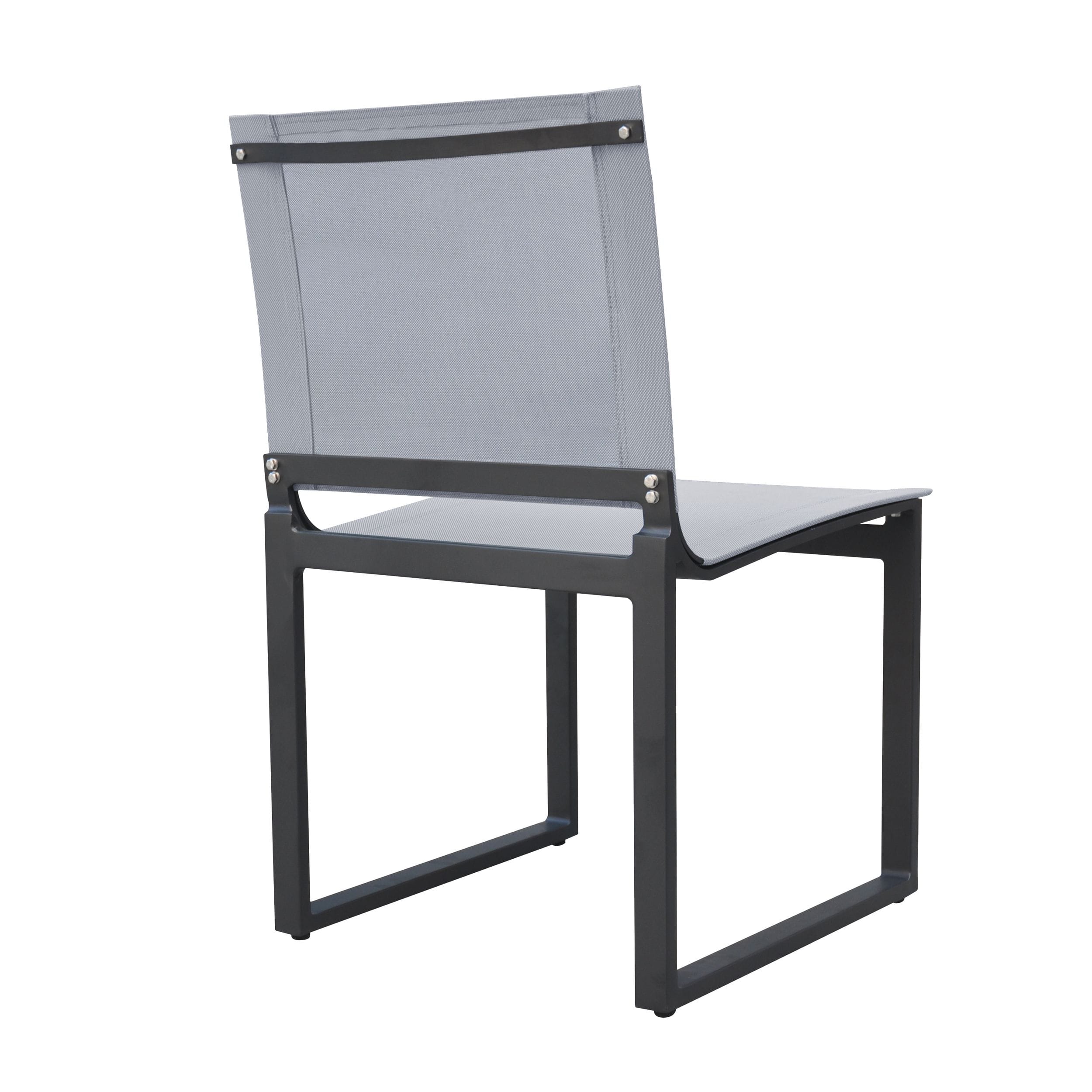 Renava Kayak - Modern Outdoor Dark Charcoal Dining Chair (Set of 2)