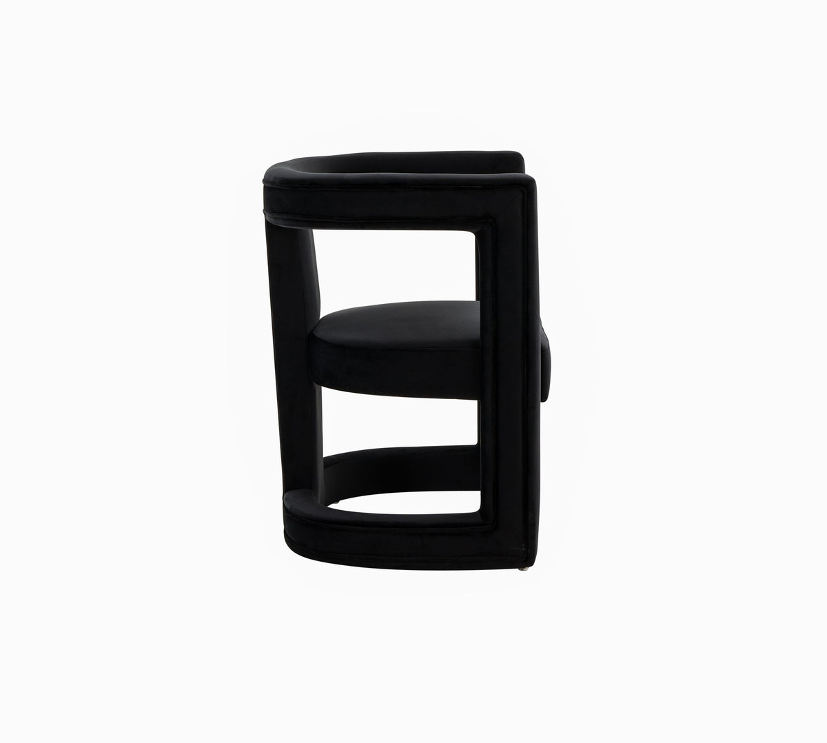Kendra - Modern Black Fabric Accent Chair