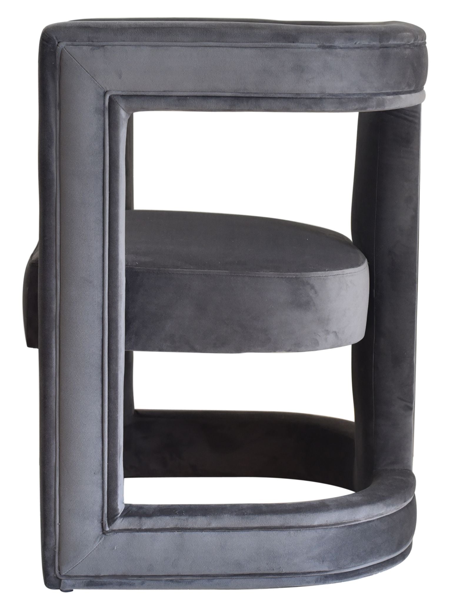 Modrest Kendra - Dark Grey Fabric Accent Chair