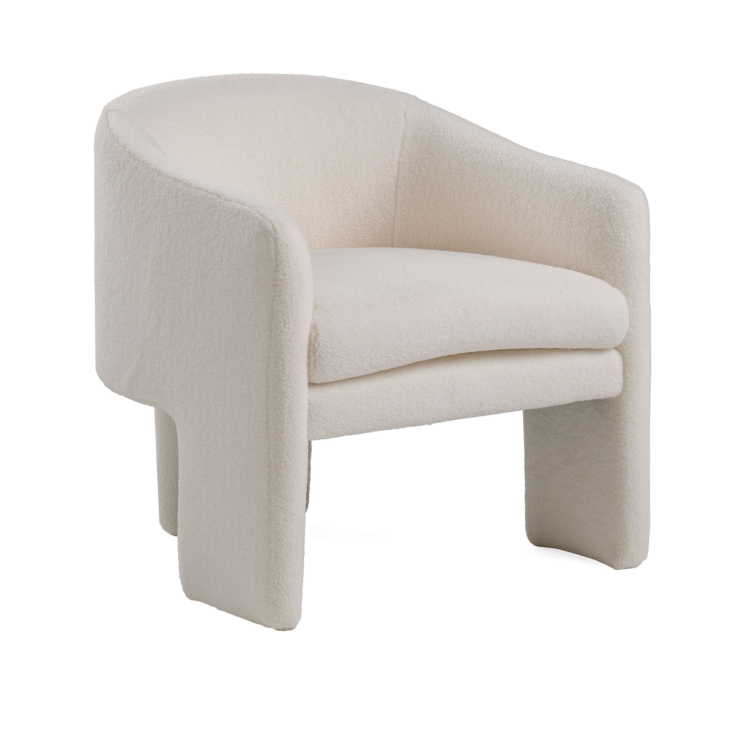 Modrest - Khan Modern Off White Fabric Accent Chair