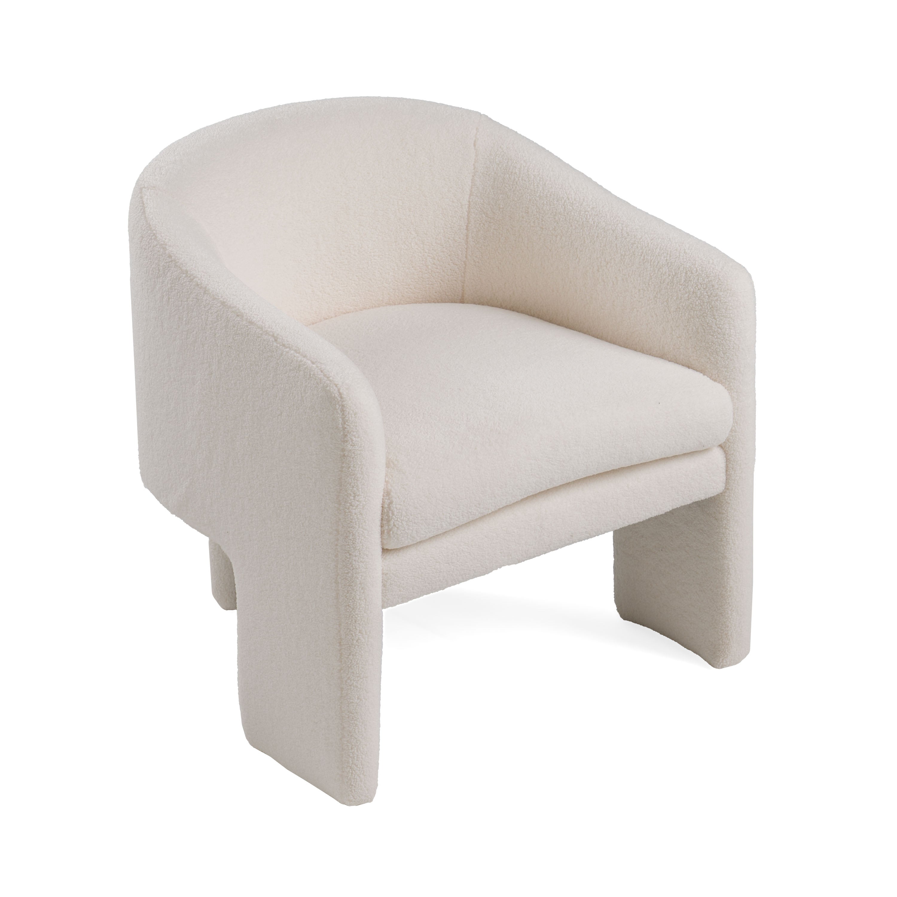 Modrest - Khan Modern Off White Fabric Accent Chair