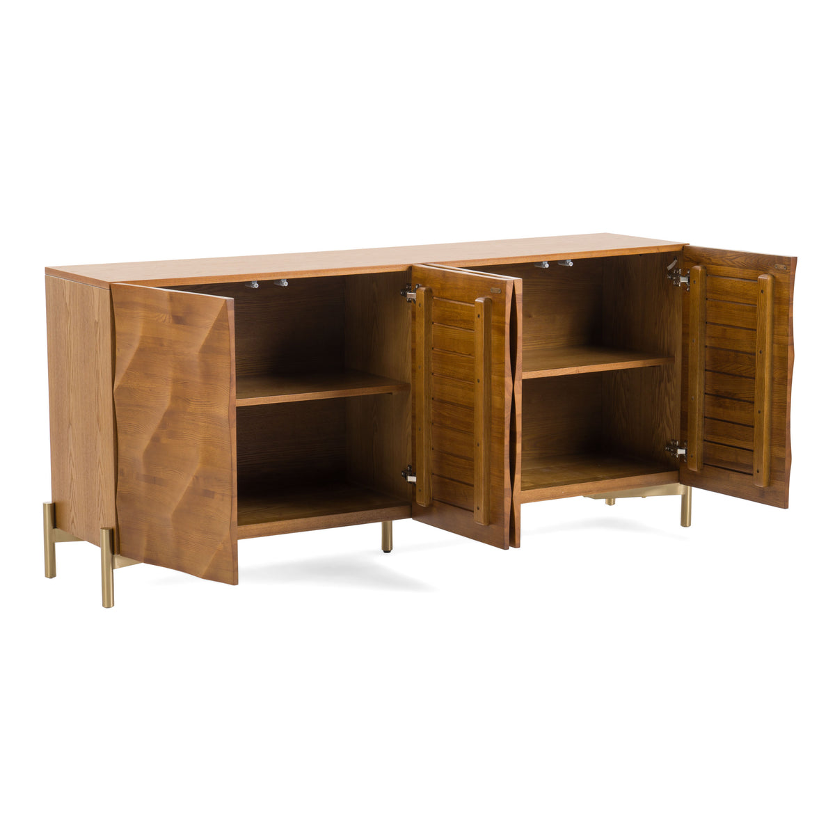 Killeen - Modern Gold + Walnut Buffet
