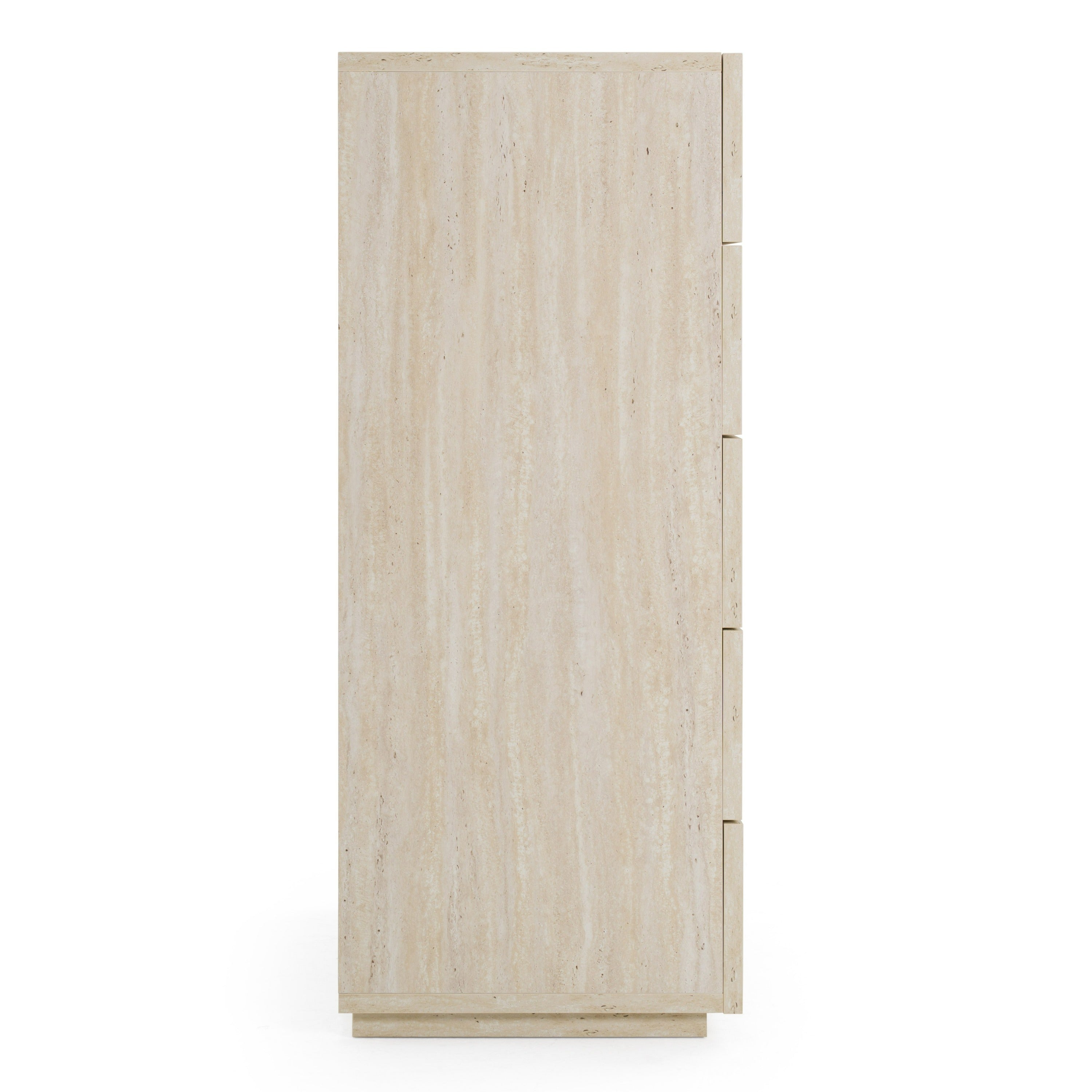Lamod Italia Lago - Modern Faux Travertine Chest