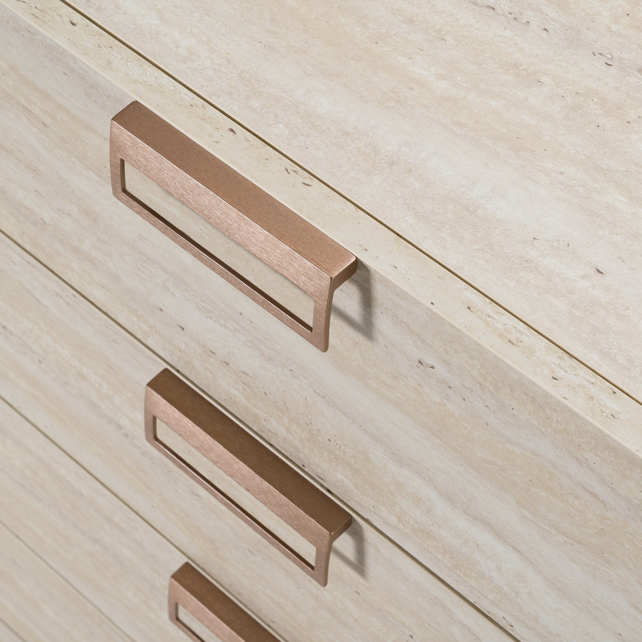 Lamod Italia Lago - Modern Faux Travertine Chest