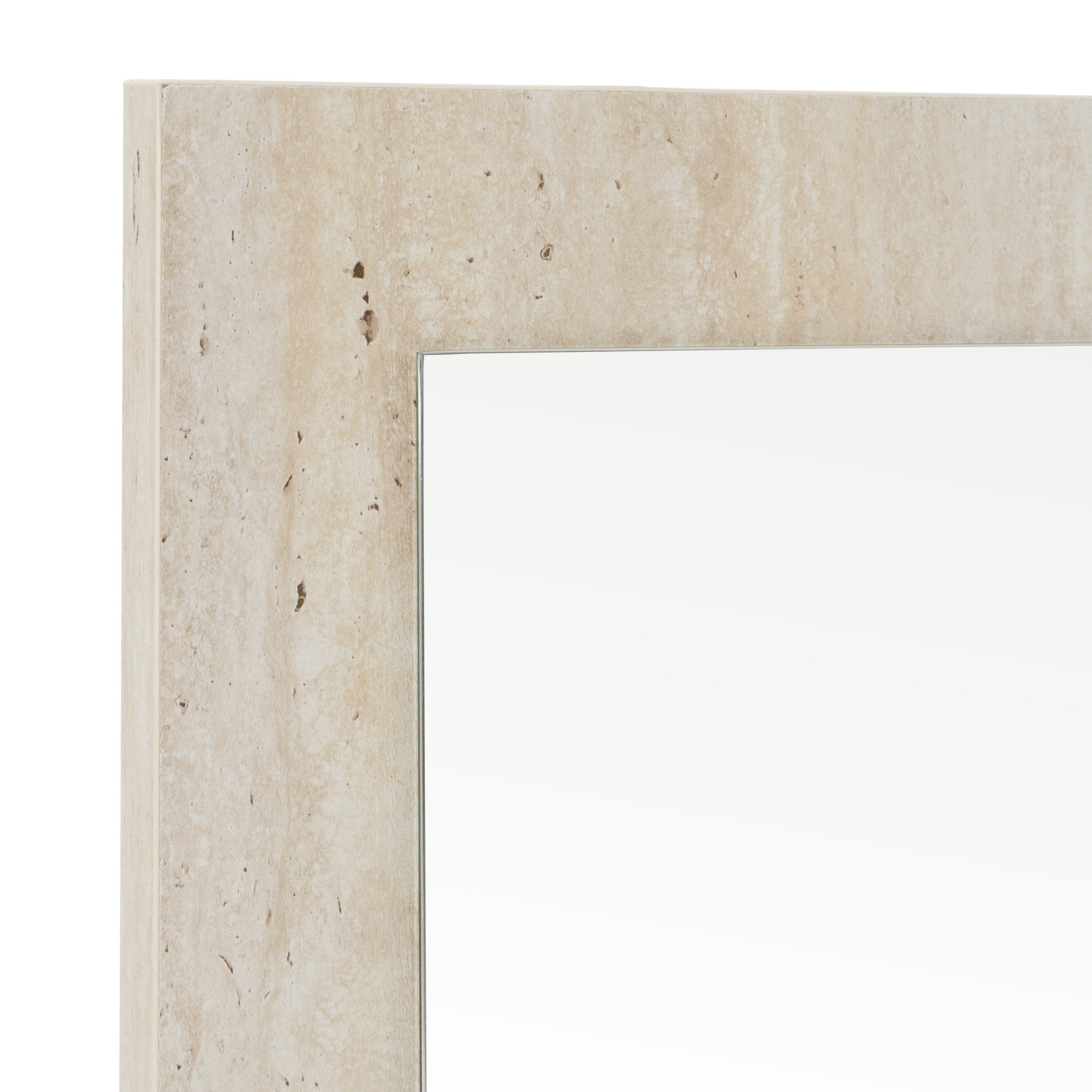 Lamod Italia Lago - Modern Faux Travertine Mirror