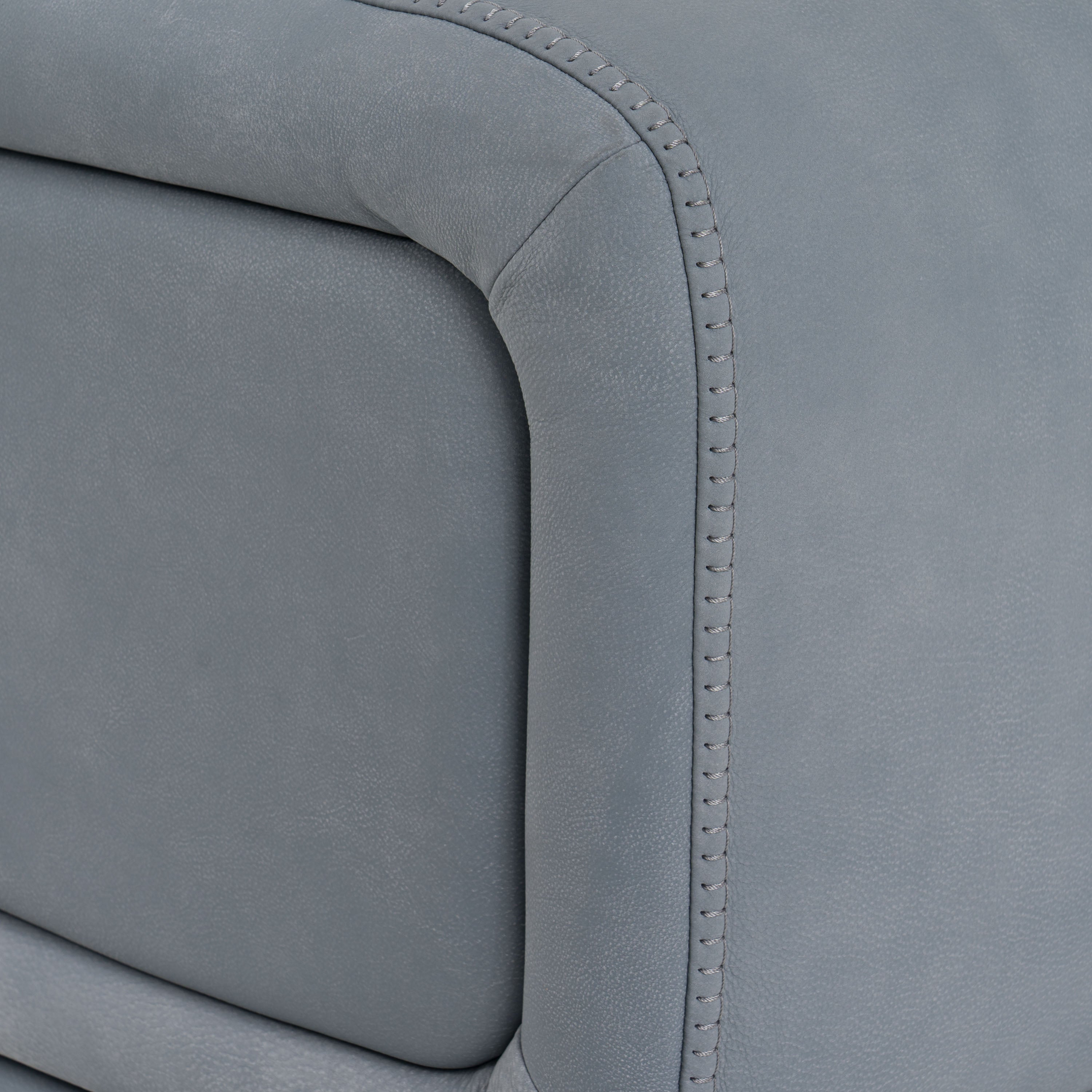 Lamod Italia Mood - Contemporary Blue Leather Right Facing Sectional Sofa