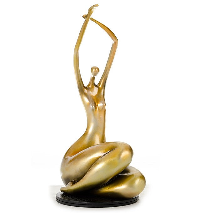 SZ0425 Modern Gold Lass Sculpture - original 1