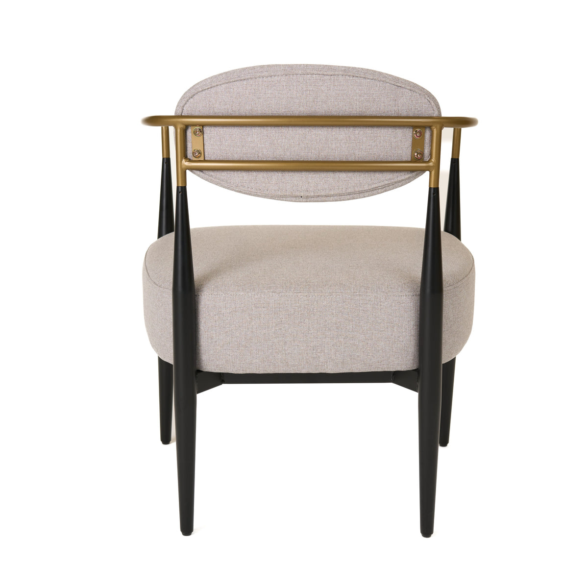 Liberty - Modern Beige Fabric + Black & Gold Accent Chair