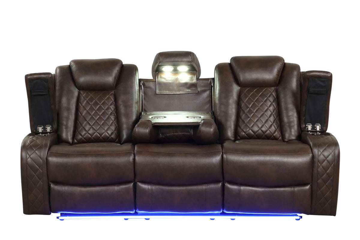 Luz Brown 3-Piece Reclining Set