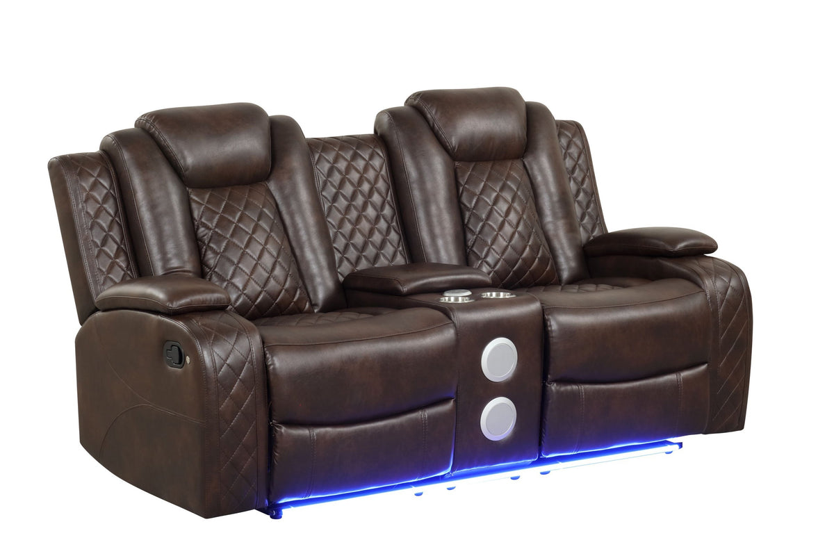 Luz Brown 3-Piece Reclining Set
